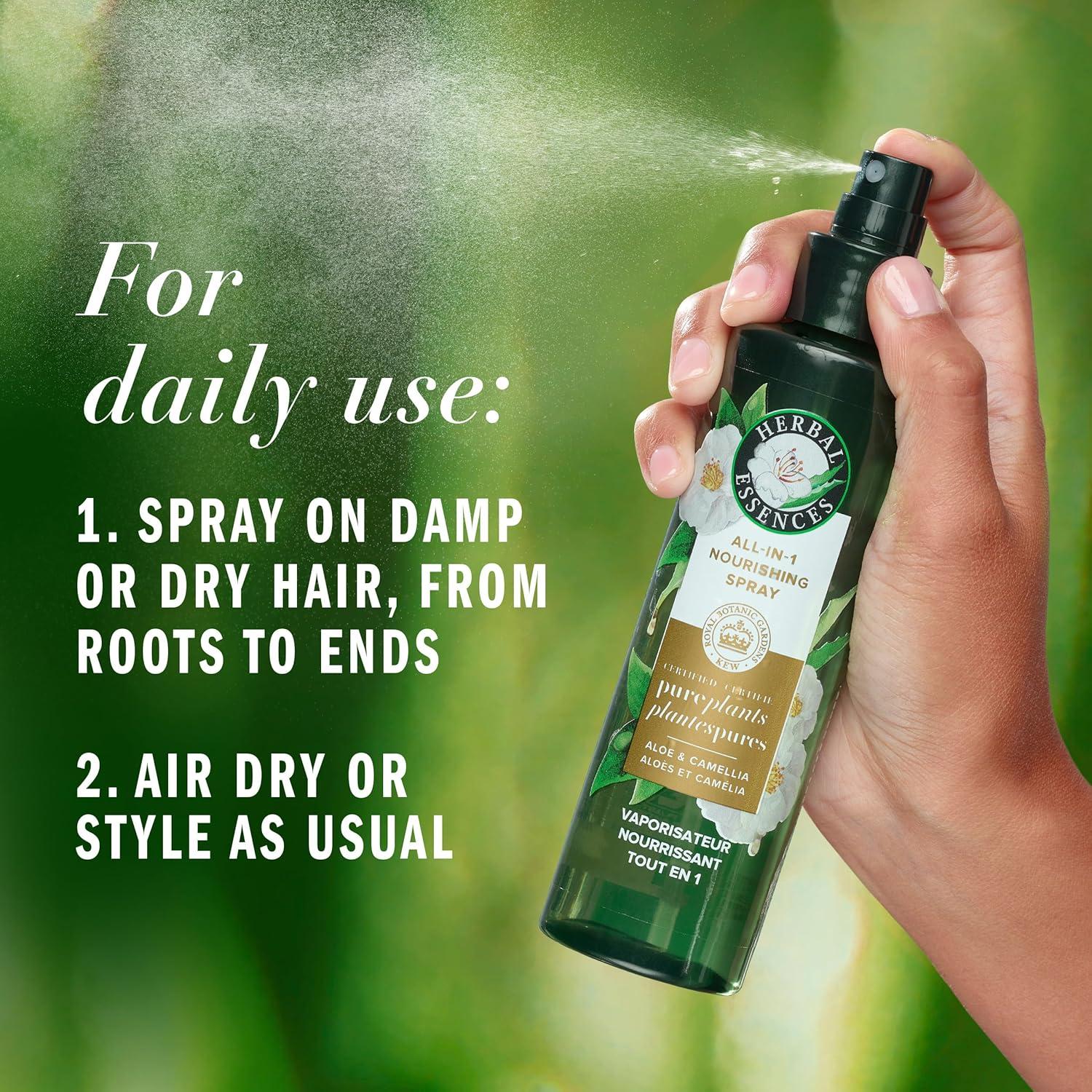 image:imageHerbal Essences Allin1 Nourishing Spray Certified Pure Plants with Aloe and Camellia Flower Oil 6 fl oz