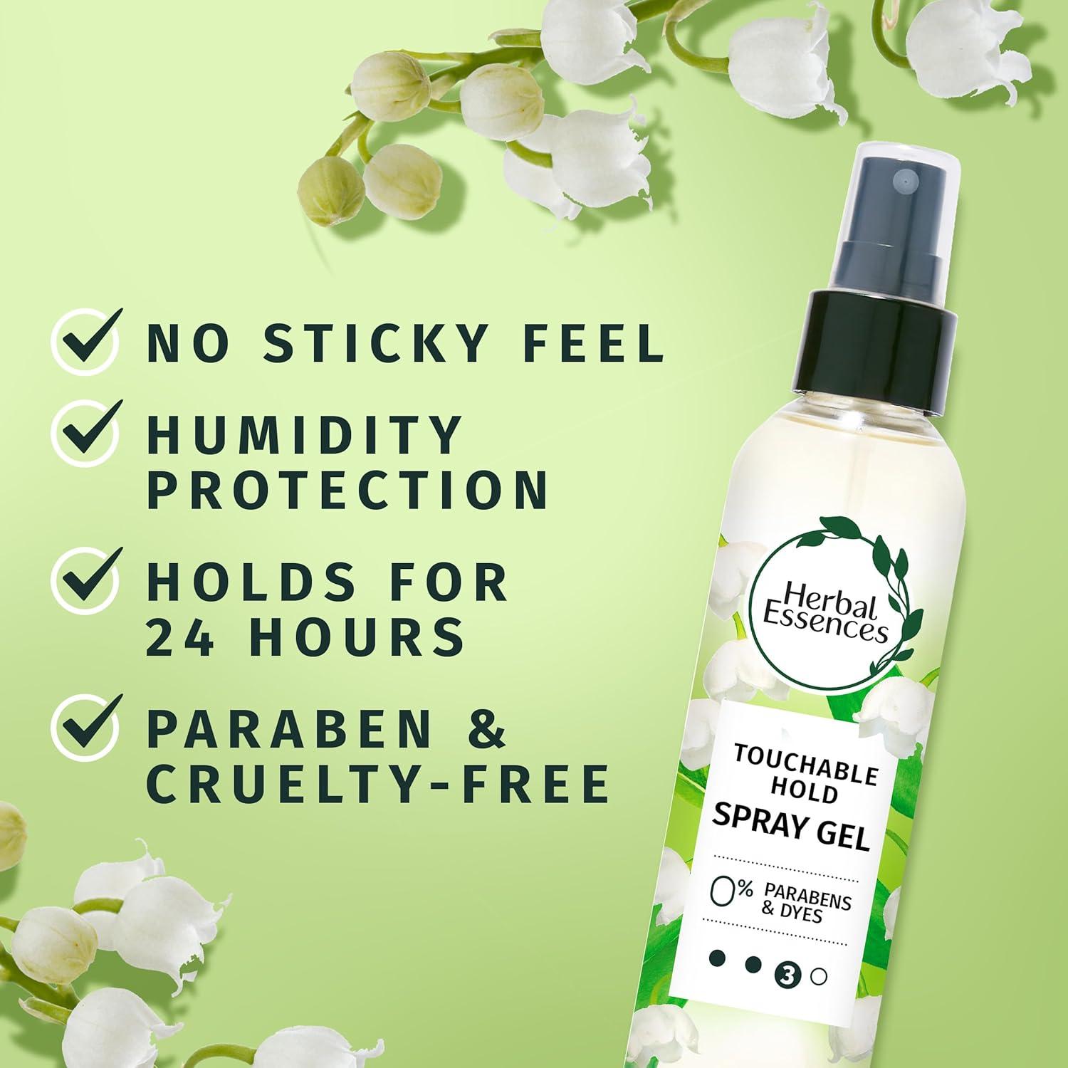 image:imageHerbal Essences Hair Spray Gel for Curly Hair Styling Gel for Women Touchable Hold 57 Fl Oz Pack of 3NEW Version