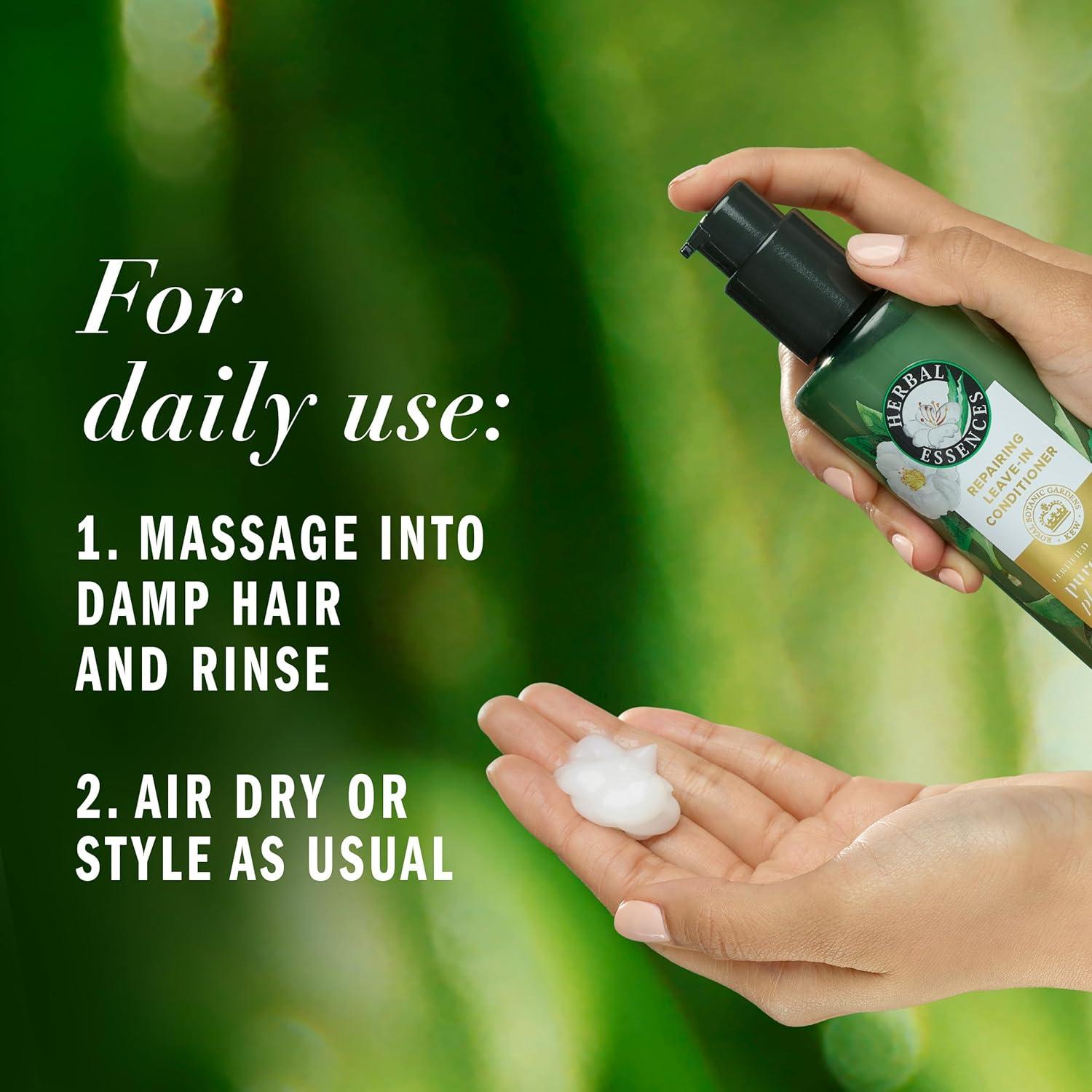 image:imageHerbal Essences Repairing Leavein Conditioner Certified Pure Plants with Aloe and Camellia Flower Oil 76 fl oz