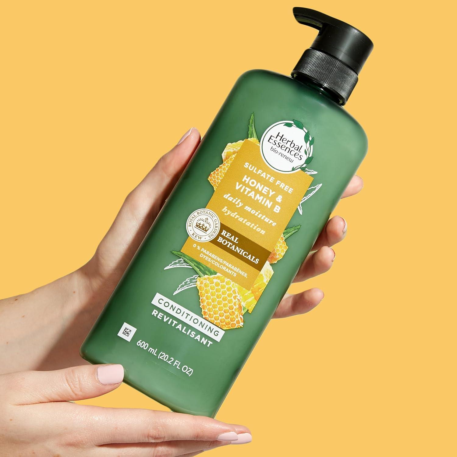 image:imageHerbal Essences Sulfate Free Shampoo with Honey for Daily Moisture Nourishes Dry Hair Moisturizing Shampoo with Certified Camellia Oil and Aloe Vera Lightweight For All Hair Types 338ozHoney Shampoo Conditioner