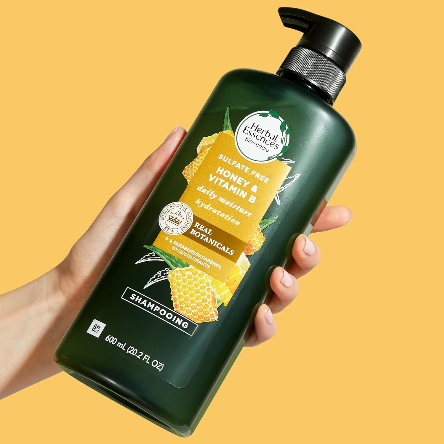 image:imageHerbal Essences Sulfate Free Shampoo with Honey for Daily Moisture Nourishes Dry Hair Moisturizing Shampoo with Certified Camellia Oil and Aloe Vera Lightweight For All Hair Types 338ozHoney Shampoo Conditioner