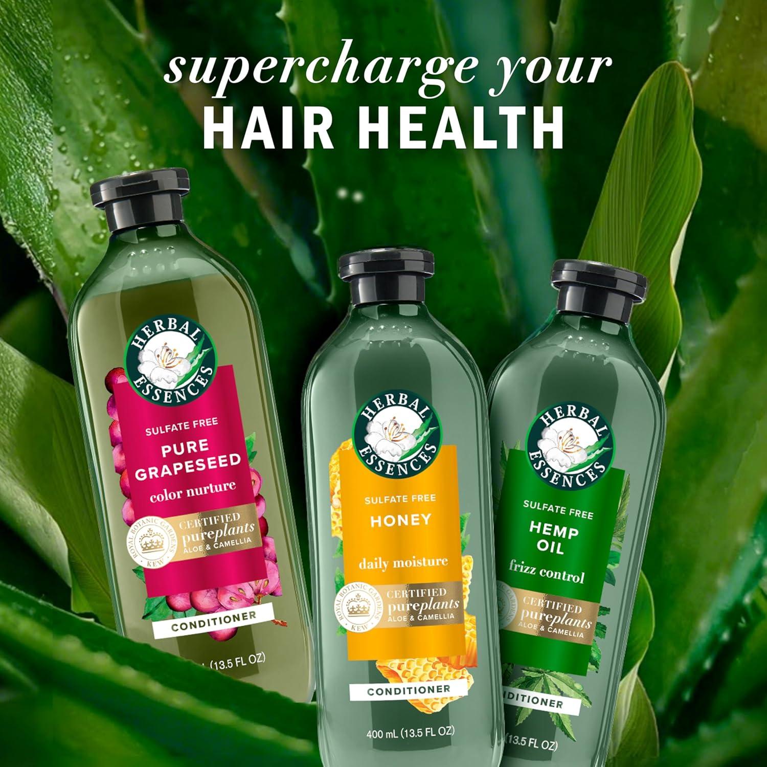 image:imageHerbal Essences Sulfate Free Shampoo with Honey for Daily Moisture Nourishes Dry Hair Moisturizing Shampoo with Certified Camellia Oil and Aloe Vera Lightweight For All Hair Types 338ozHoney Shampoo