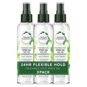 Herbal Essences Hair Spray Gel for Curly Hair, Styling Gel for Women, Touchable Hold, 5.7 Fl Oz (Pack of 3)(NEW Version)